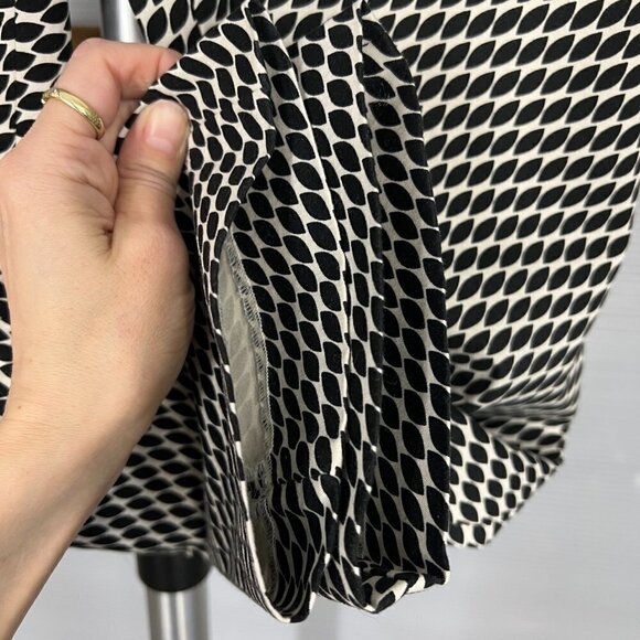 Banana Republic Hampton Black White Geometric Print Crop Ankle Trouser Pant Sz 4 - Picture 8 of 14